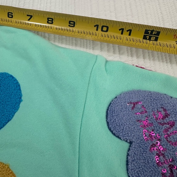 QUEEN OF SPARKLES Mint Heart Patch Sweatshirt - Picture 8 of 9